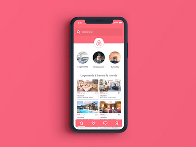 UI / UX design for Airbnb app