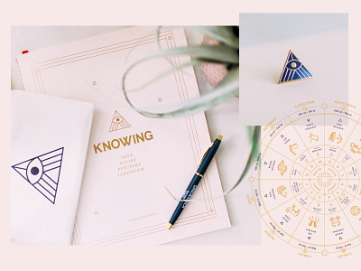 Knowing Brand astrology brand branding chart design editorial eye icon journal logo design triangle triangle logo typography vector