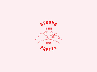 Strong is the New Pretty Icon branding hands icon illustration logo typography