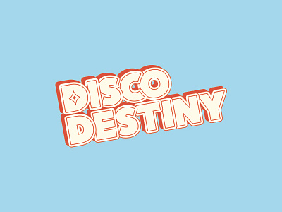 Disco Destiny 70s branding hair logo makeup retro typography vintage