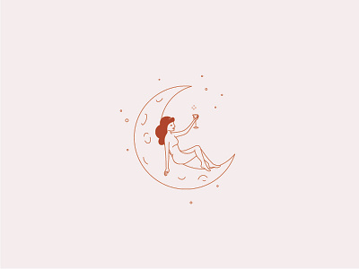 Brand Icon Concept branding concepting copper design drawing icon icon design illustration moon muse vector woman
