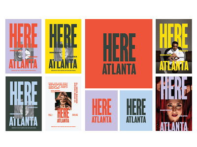 Here atlanta brand design branding design logo poster poster design theater typography