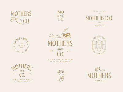 Mothers and Co. Branding 1/3 brand design branding community custom type design drawing icon illustration logo mother typography vintage woman