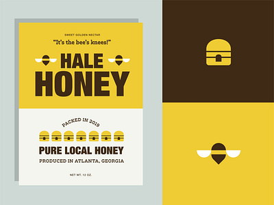 Honey Brand bee beehive blue brand design branding brown design honey honeybee icon illustration local logo typography vector vintage yellow