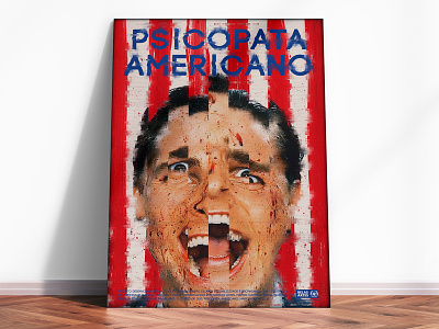ReDesign Movie Poster American Psycho - Glitch Art american psycho art direction belas artes design graphic glitch art movie poster poster redesign