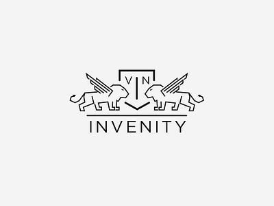 Invenity Logo branding coat of arms lions logo logotype