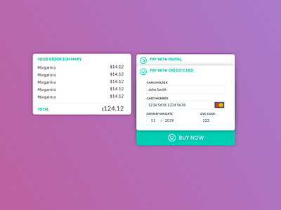 DailyUI #002 Credit Card Checkout