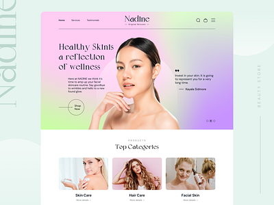 Beauty store landing page