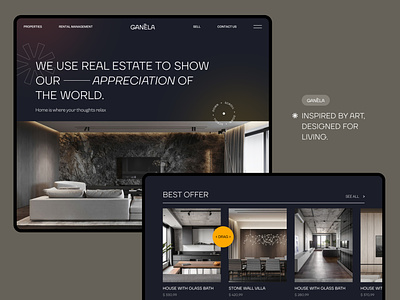 Ganēla | Real estate landing page