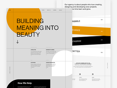 Landing Page Exploration clean concept design minimal typography ui ux web