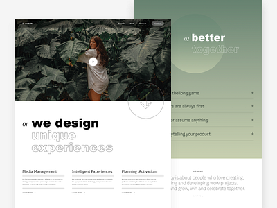 Agency Site clean concept design minimal typography ui web
