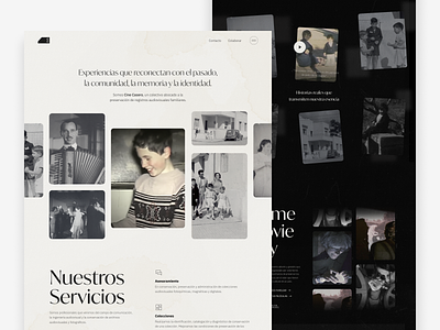 Cine Casero Website black clean design noise photography story storytelling typography ui ux vintage web web design