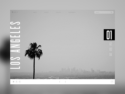 Los Angeles blackwhite california design layout losangeles minimal typography usa web