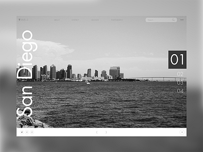 San Diego blackwhite layout minimal sandiego typography web