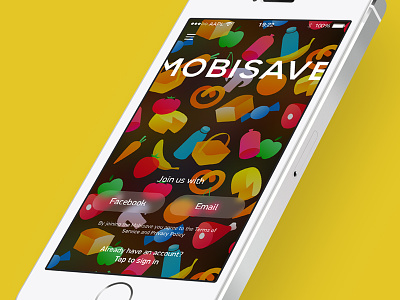 Mobisave application flat icons ios pattern shopping