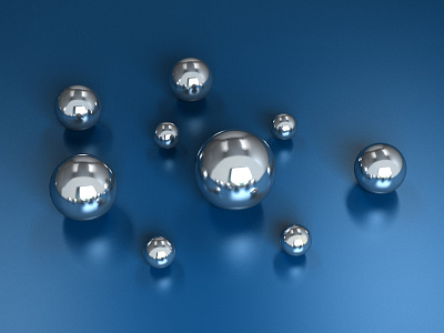 3D Metallic Balls Background