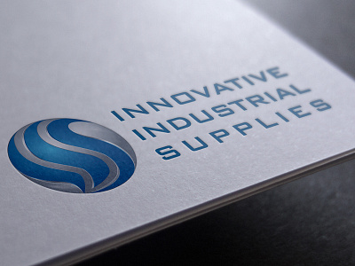 Logo IIS (Innovative Industrial Supplies) branding card edition graphic indentity industrial innovative logo metal print steel supplies
