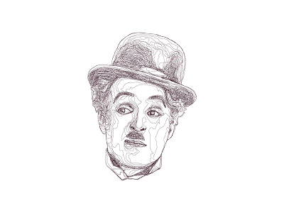 Line Portrait - Charles Chaplin