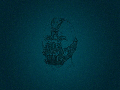 Line Portrait - Bane bane batman illustration line movie portrait scribbled