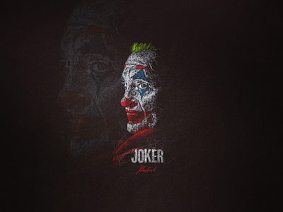 Scribbleart Portraits Joker art digitalart line portraits scribble