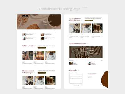 Bloomsbrewsmnl - Coffee & Blooms Landing Page (Design #2) blog blog landing page branding coffee landing page minimalist podcast landing page uiux uiuxdesign ux web design