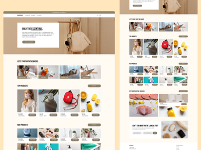 ESSENTIALS E-Commerce (Shopify) Web Design