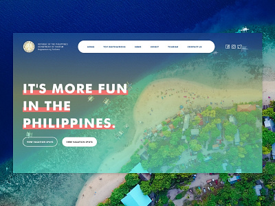 Department of Tourism PH Website Redesign gradient philippines redesign web redesign