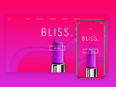 Bliss Lipstick Beauty Line Web Design