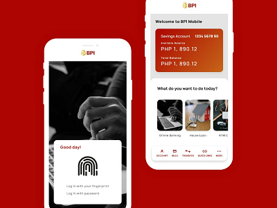 BPI Mobile Redesign UI Challenge bank bank mobile bpi minimalist mobile mobile app design mobile redesign redesign uiux web and mobile
