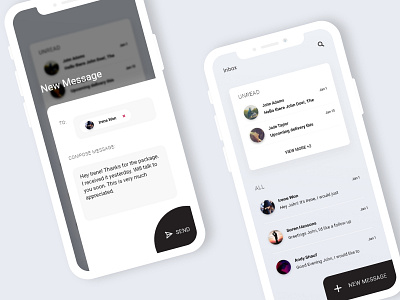 Inbox / Messaging UI Mobile