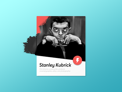Stanley Kubrick Card card design illustration kubrick legend stanley typography ui ux
