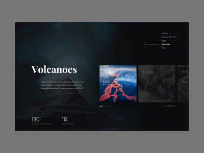 Volcanoes saga moving on! 🌋 ae aftereffects animation app card clean dashboard gif landing ui ux web
