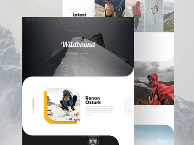 Wildbound app clean landing page layout magazine nature responsive ui ux web website