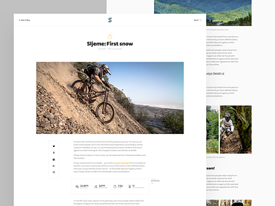 Dino's Blog article biking blog landing page layout mtb responsive ui ux web website