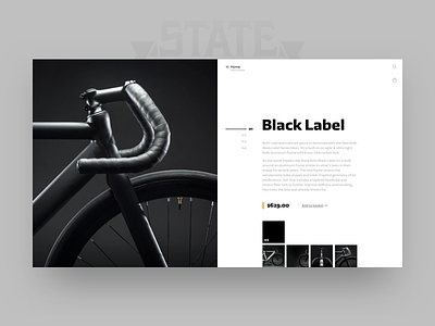Black Label bike biking fixie landing page layout responsive store ui ux web website