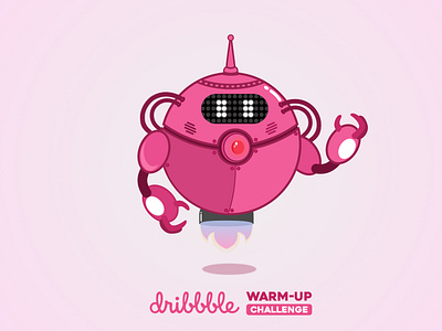 Pinkbot - Dribbble Warm-Up #1