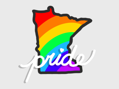 Minnesota Pride design handlettering illustraion logo minnesota pride rainbow