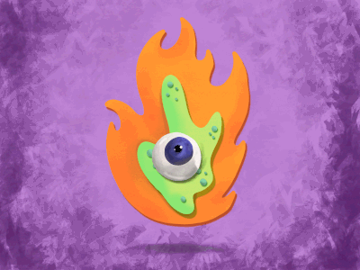 Flaming Eye Animated after affects animation eye fire gif