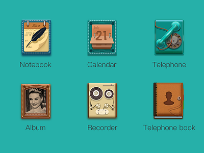 Mobile phone theme realism retro