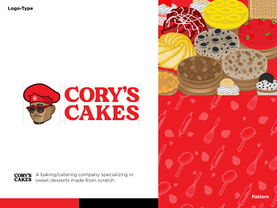 Cory Cakes identity brand branding cartoon design icon illustration logo vector