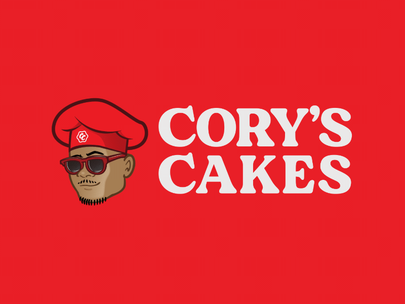 Cory's Cakes Logo Intro brand cartoon character design icon illustration intro logo motion motion graphic vector