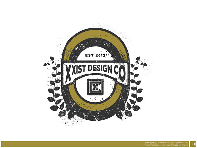 XDC - Crest 001 badge badge design brand brushes design icon illustration logo rustic texture typography vector vintage
