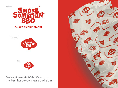 Smoke Somethin BBQ Re-Brand 2021 branding cartoon color graphic design illustration logo pattern product typography ux vector