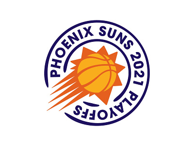 Phoenix Suns 2021 Playoff Badge badge basketball crest illustration lockup logo nba phoenix suns sports typography vector