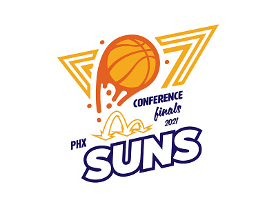 Phoenix Sun 2021 Playoffs Conference Finals apparel badge basketball brand branding crest design illustration lock up logo sports typography vector