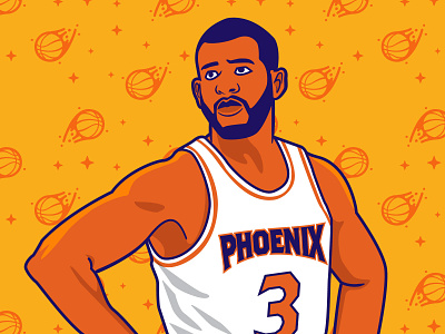 CP3 basketball brand cartoon design illustration logo playoffs sports typography ux vector