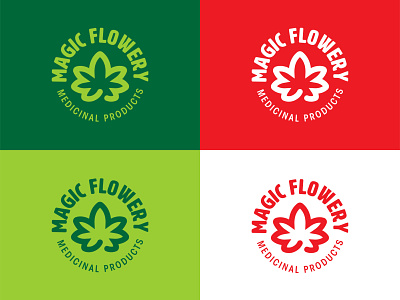 Magic Flowery M.P. Icon Set brand branding design icon illustration logo marijuana medical typography ui ux vector web