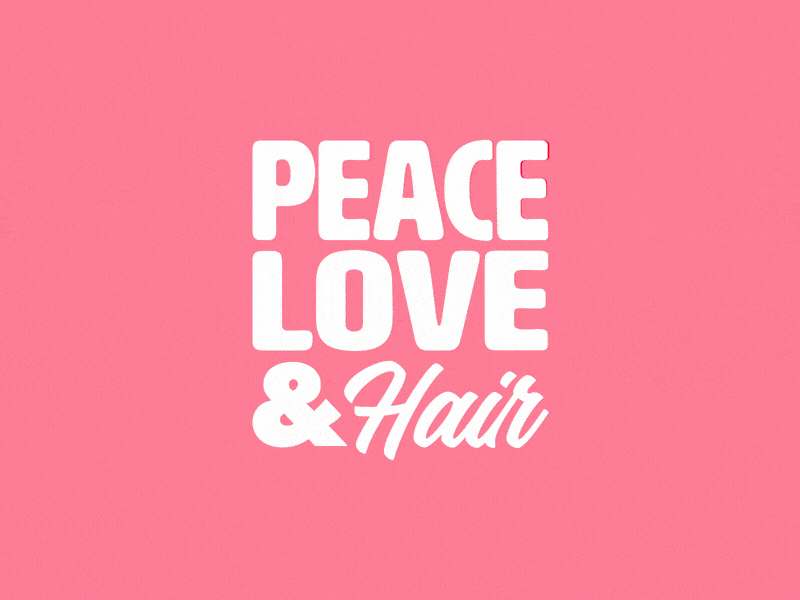 Peace, Love & Hair 2021 animation brand branding cartoon design illustration logo motion graphics typography ui ux vector