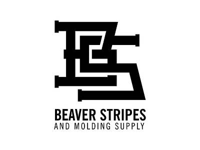 Beaver Stripes Monogram Logo