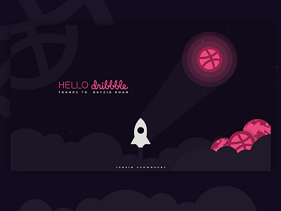 Hello Dribbble!! bangladesh debut debuteshot debutshot design icon illustraiton illustration landingpage tanzim typography vector web